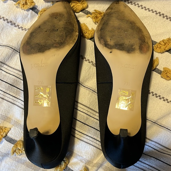 J Crew Factory Crystal Bow Kitten Heels 7.5 - Picture 4 of 5